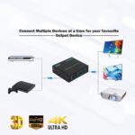 iVOOMi 4K HDMI 2 Port Splitter | 1in2 Out – 1 Port to 2 Display Duplicate/Mirror – Supports 4Kx2K@30Hz 1080P 3D 3840 2160 for Xbox PS4 Sky Box | DVD Player | Power Adapter Inlcuded | 1 year Warranty - Image 5