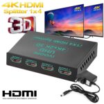 iVOOMi 4K HDMI 4 Port Splitter | 1in4 Out – 1 Port to 4 Display Duplicate/Mirror, Supports 4Kx2K@30Hz 1080P 3D 3840 2160 for Xbox PS4 Sky Box | DVD Player | Included Power Adapter | 1 year Warranty. - Image 4