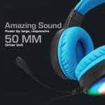 iVOOMi Storm Premium Wired Gaming On Ear Headphone with Soft Leatherette Ear Cups and Adjustable Headband, 50mm Drivers, 180 cm Cable, with Mic, Dual Connector 3.5 mm Plug and USB - Image 2
