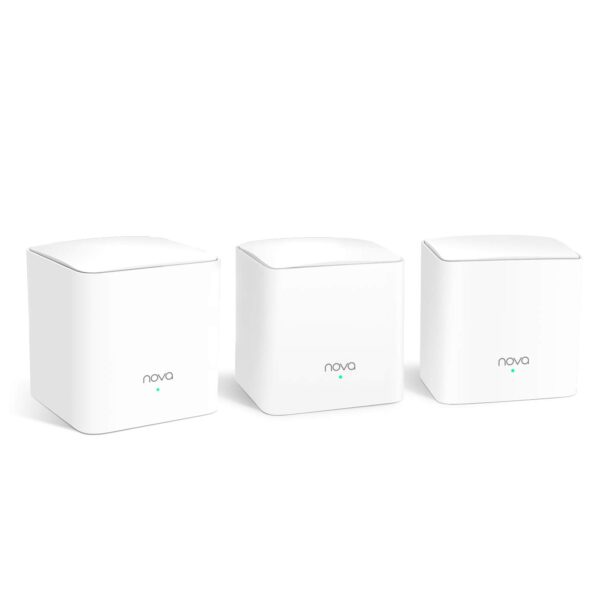 Tenda Nova MW5G Whole Home Mesh Wi-Fi System, 3500sq² Wi-Fi Coverage, Two Gigabit Ports, Work with Amazon Alexa