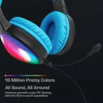 iVOOMi Storm Premium Wired Gaming On Ear Headphone with Soft Leatherette Ear Cups and Adjustable Headband, 50mm Drivers, 180 cm Cable, with Mic, Dual Connector 3.5 mm Plug and USB - Image 4