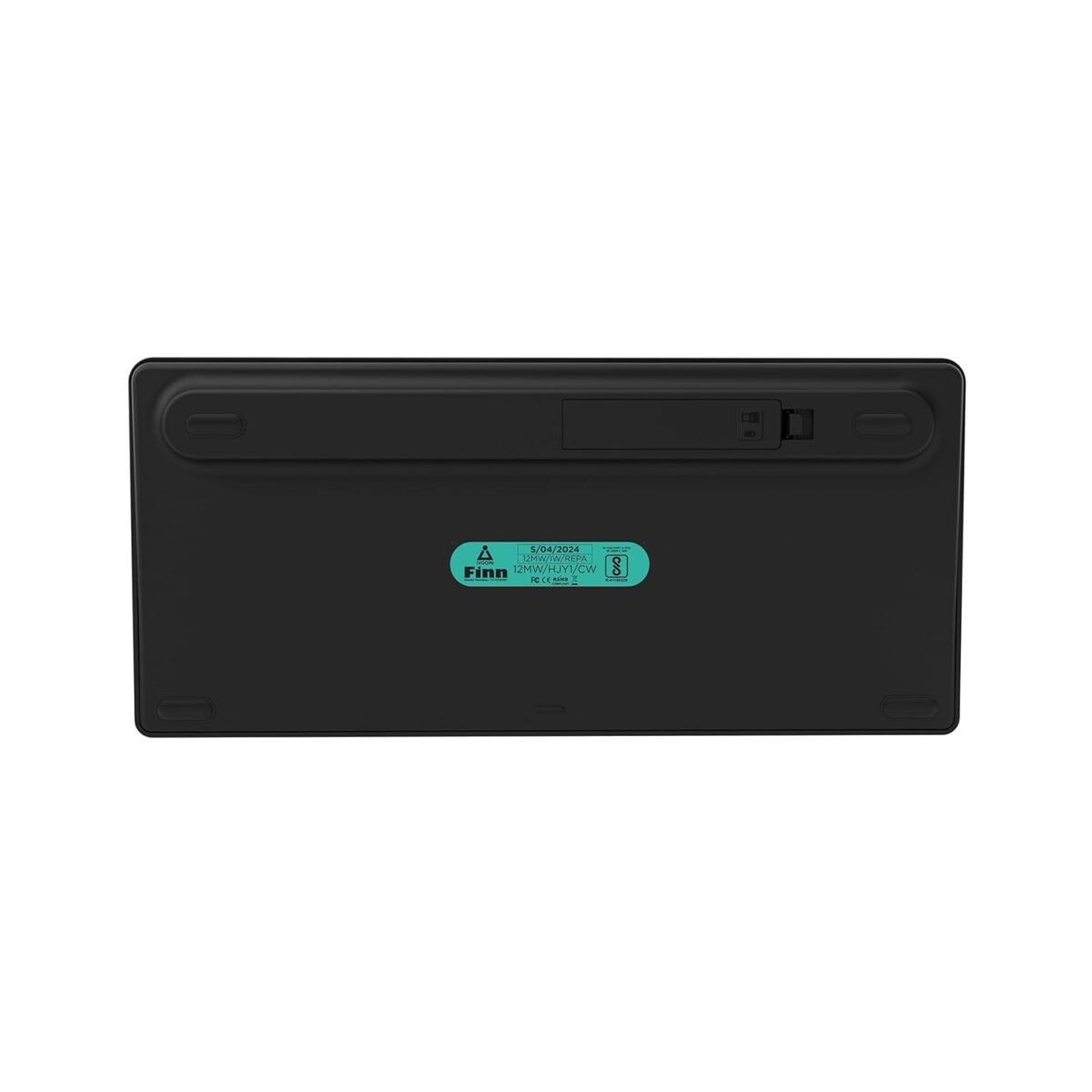 iVOOMi Finn Black Wireless 2.4 ghz/Dual BT Keyboard, BIS Approved, Noiseless Switches, Multimedia Keys with Rupees Key and Volume Knob, on/Off Switch, Win/Mac/Linux/Android - 1 Year Warranty - Image 2