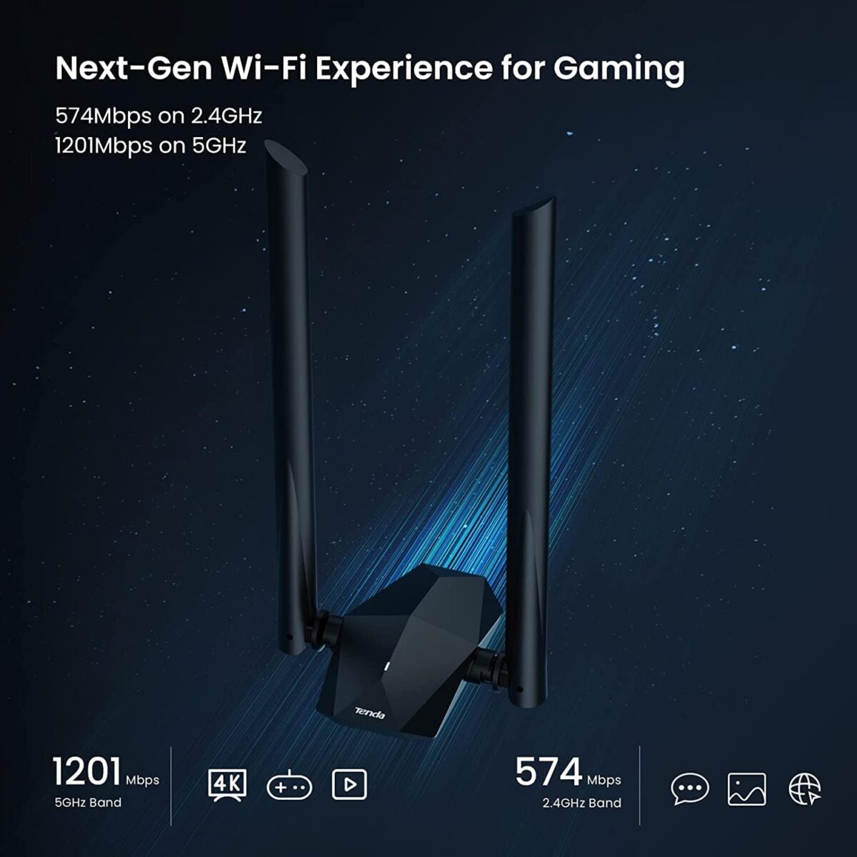 Tenda U18a AX1800 Wi-Fi 6 Dual-Band Powerful Signal USB 3.0 Adapter with High- - Image 9