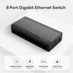 Tenda SG108M, 8 Port Gigabit Switch, Unmanaged Home Ethernet Switch, Office Ethernet Splitter - Image 3