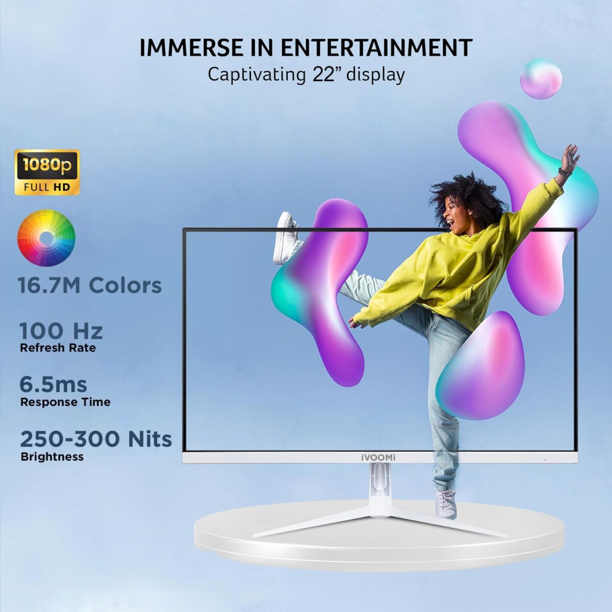 iVoomi 54.6 cm (22inch) Full HD LED Backlit IPS Panel Monitor (L1703HDE) - Image 2