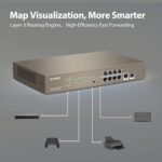 Tenda TEG5310P, Layer-3 Gigabit Managed PoE Switch, Enterprise 10 Port PoE Switch with 8 x PoE+ @ 150W, 1 x GE Port & 1 x SFP Port, Smart PoE Power Supply - Image 5