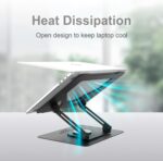 iVOOMi ANTA Foldable & Portable Laptop Riser Stand Made with Metal and 360 Degree Rotation Base, Promote Better Posture, Heat Vent Area, 10 to 19 Inches Laptop, Wrench Included for Easy Setup - Image 5