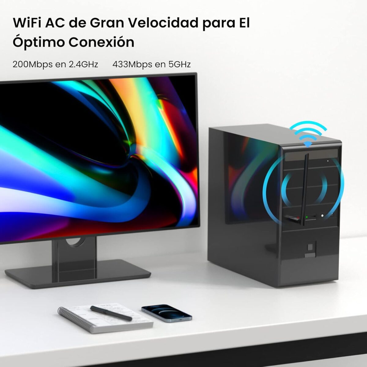 Tenda U10 AC650Mbps Dual-Band WiFi Dongle, Wireless USB Adapter, 433Mbps (5GHz) + 200Mbps (2.4GHz), 6dBi Internal Antenna, MU-MIMO, Soft AP Mode - Image 4