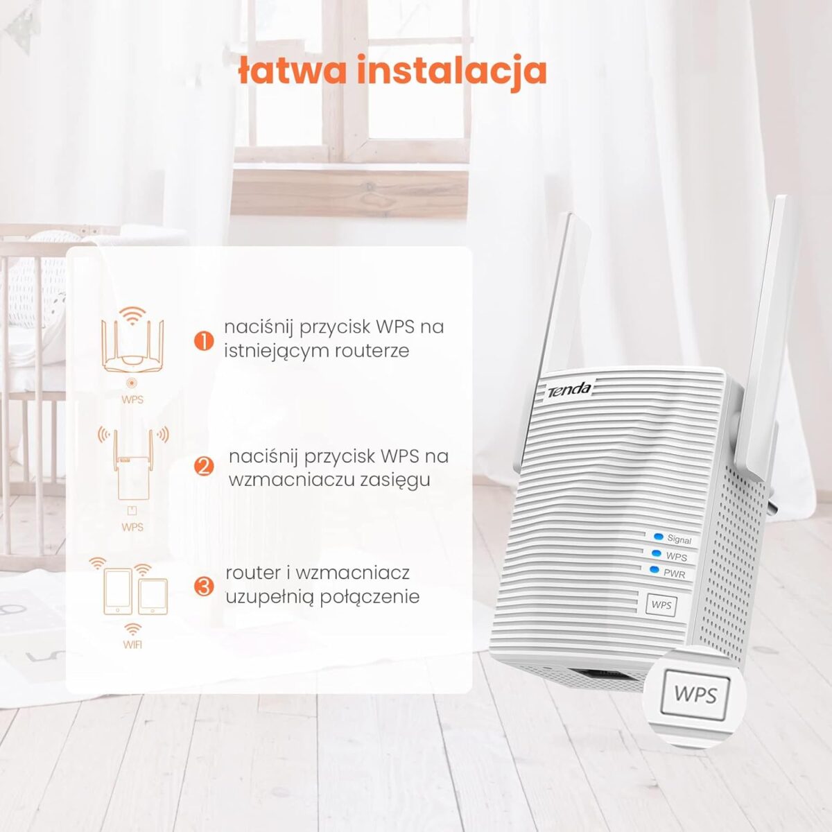 Tenda A18 AC1200 Gigabit WiFi Range Extender/Repeater/Booster/Hotspot with 100 Mbps LAN Port, Dual Band 2.4GHz 300Mbps+5GHz 867Mbps - Image 9