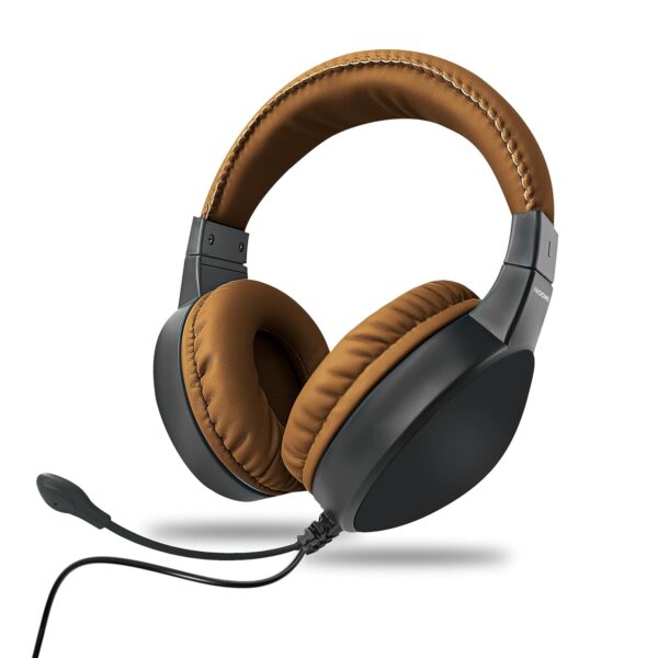iVOOMi Prado Premium Wired Gaming On Ear Headphone with Soft Leatherette Ear Cups and Adjustable Headband, 50mm Drivers, 180 cm Cable, with Mic, 3.5 mm Plug