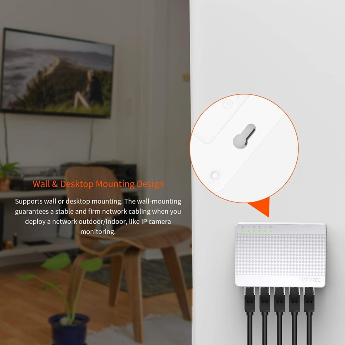 TENDA TE-S105 5-Port Mini 10/100Mbps Fast Ethernet Switch - Image 5