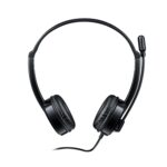 RAPOO H120 Stereo Wired Headphones On Ear Headphones with Microphone Noise-Reduction, USB, Pc/Mac/Laptop/Chrome OS