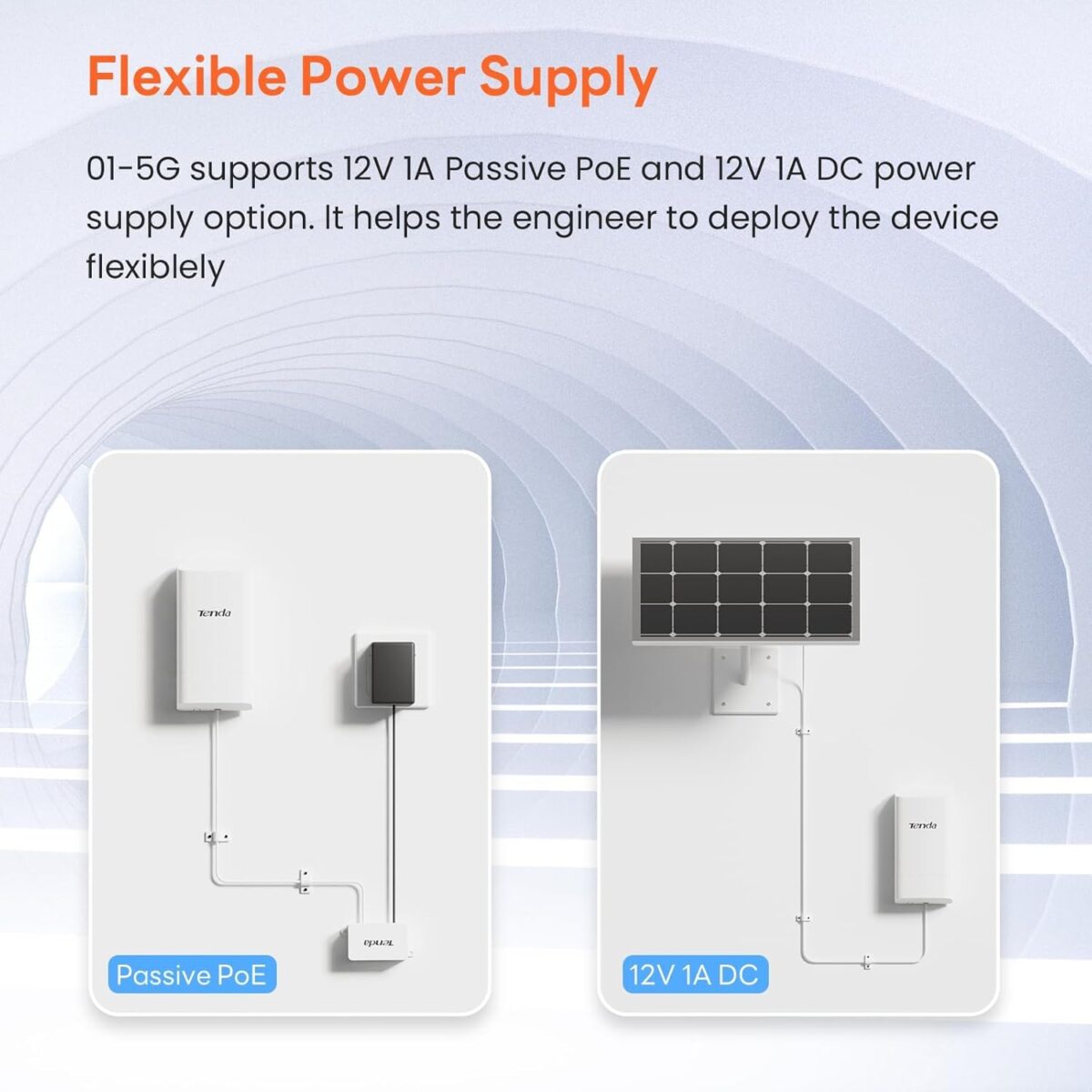 Tenda O1-5G Outdoor CPE Pre-Configured 2-Pack, Wireless Bridges, 5.8GHz, 867Mbps, Point-to-Point Wi-Fi, 1KM Long Range - Image 5