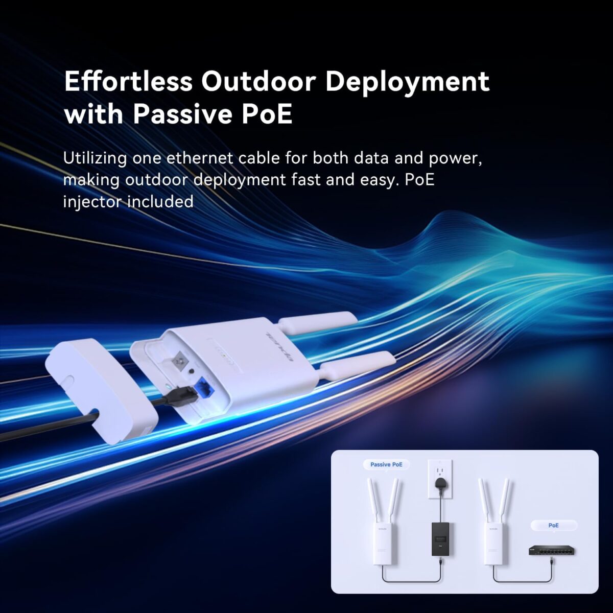 Tenda AC1200 Outdoor Gigabit Wi-Fi Access Point (OAP1200) - PoE Powered, Router/AP/Modes, Ideal for Backyard and Garage - Image 6