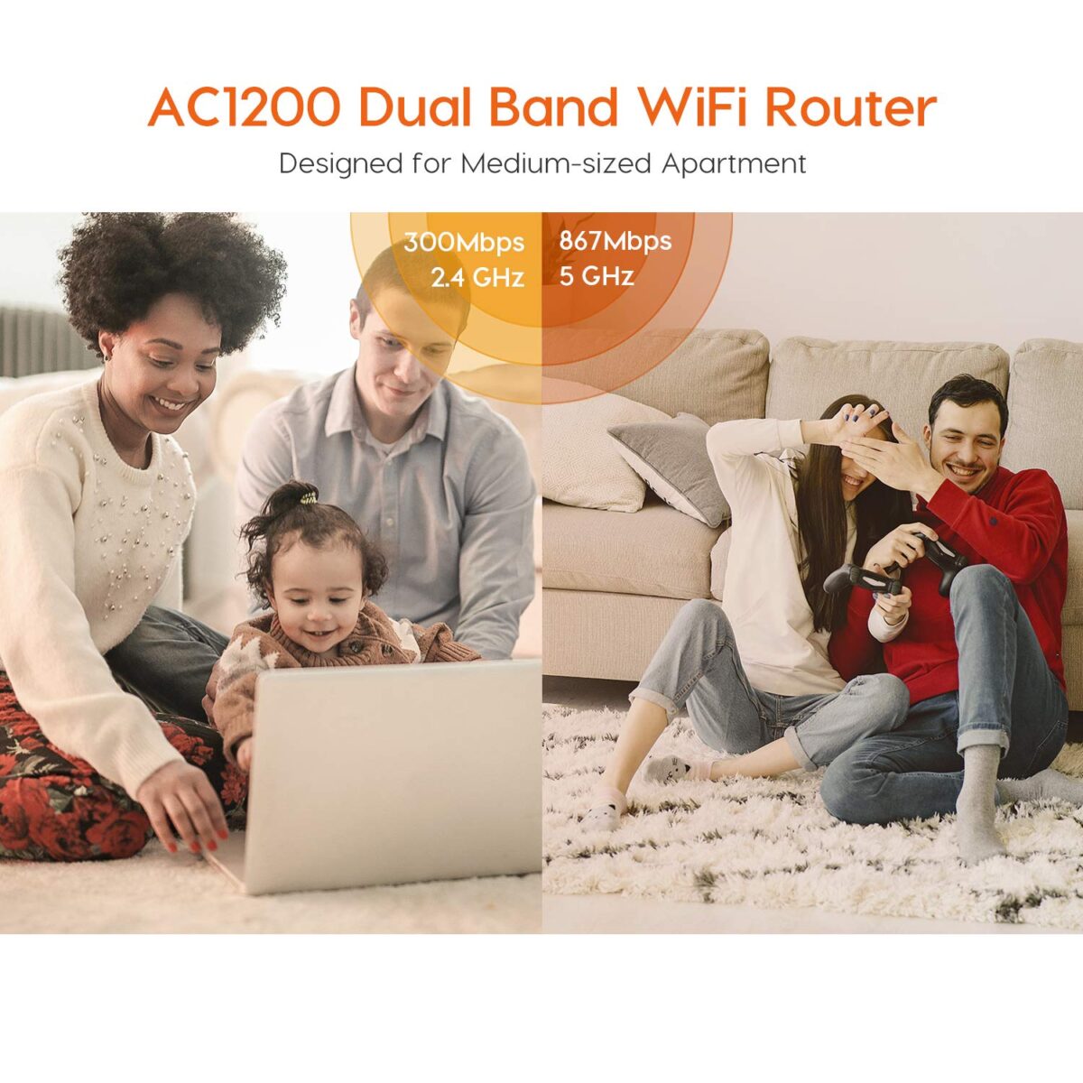 Tenda AC5 V3 AC1200 Wireless Dual Band WiFi Router, Speed Up to 867Mbps/5GHz + 300Mbps/2.4GHz - Image 5
