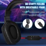 iVOOMi Bloat Premium Wired Gaming On Ear Headphone with Soft Leatherette Ear Cups and Adjustable Headband, 40mm Drivers, 180 cm Cable, with Mic, USB Connector - Image 7