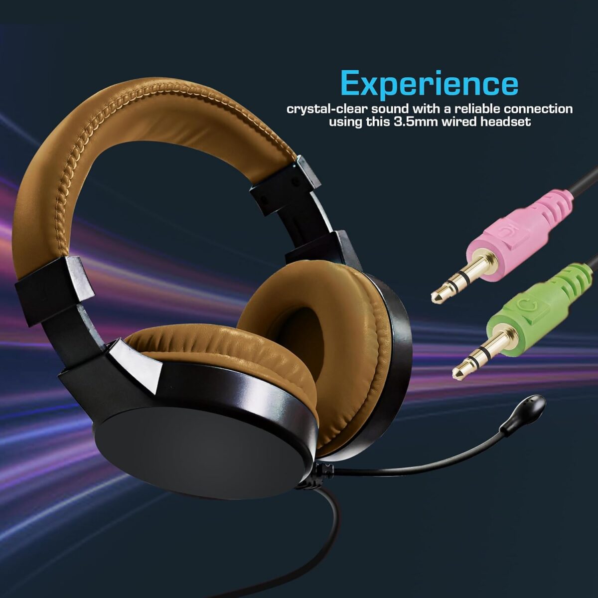 iVOOMi Prado Premium Wired Gaming On Ear Headphone with Soft Leatherette Ear Cups and Adjustable Headband, 50mm Drivers, 180 cm Cable, with Mic, 3.5 mm Plug - Image 4