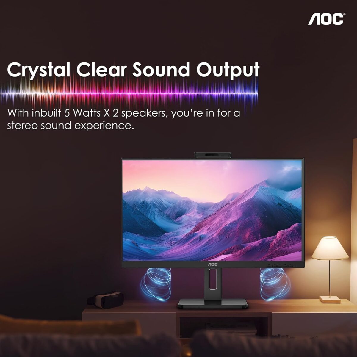 AOC Q27P3CW 27 inch LCD Monitor (2560x1440), QHD 3-Sided Display - Image 3