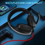 iVOOMi Bloat Premium Wired Gaming On Ear Headphone with Soft Leatherette Ear Cups and Adjustable Headband, 40mm Drivers, 180 cm Cable, with Mic, USB Connector - Image 4