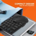 IVOOMI Zoox Black Wireless Keyboard & Mouse Set, 2.4 ghz/Dual Bluetooth 5.0 and 1600DPI, BIS Approved, Multimedia Keys with Rupees Key, on/Off Switch, Win/Mac/Linux/Android 1 Year Warranty - Image 4