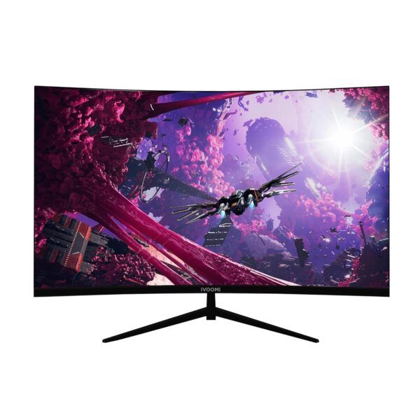 iVOOMi 32" Curve LED Monitor (80cm) with in-Built Speaker, BIS Approved, Refresh Rate 240 Hz with 1920 x 1080 Pixels, FHD, True VA Panel, Strong Metal Stand, 3 Year Warranty