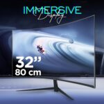 iVOOMi 32" Curve LED Monitor (80cm) with in-Built Speaker, BIS Approved, Refresh Rate 240 Hz with 1920 x 1080 Pixels, FHD, True VA Panel, Strong Metal Stand, 3 Year Warranty - Image 4