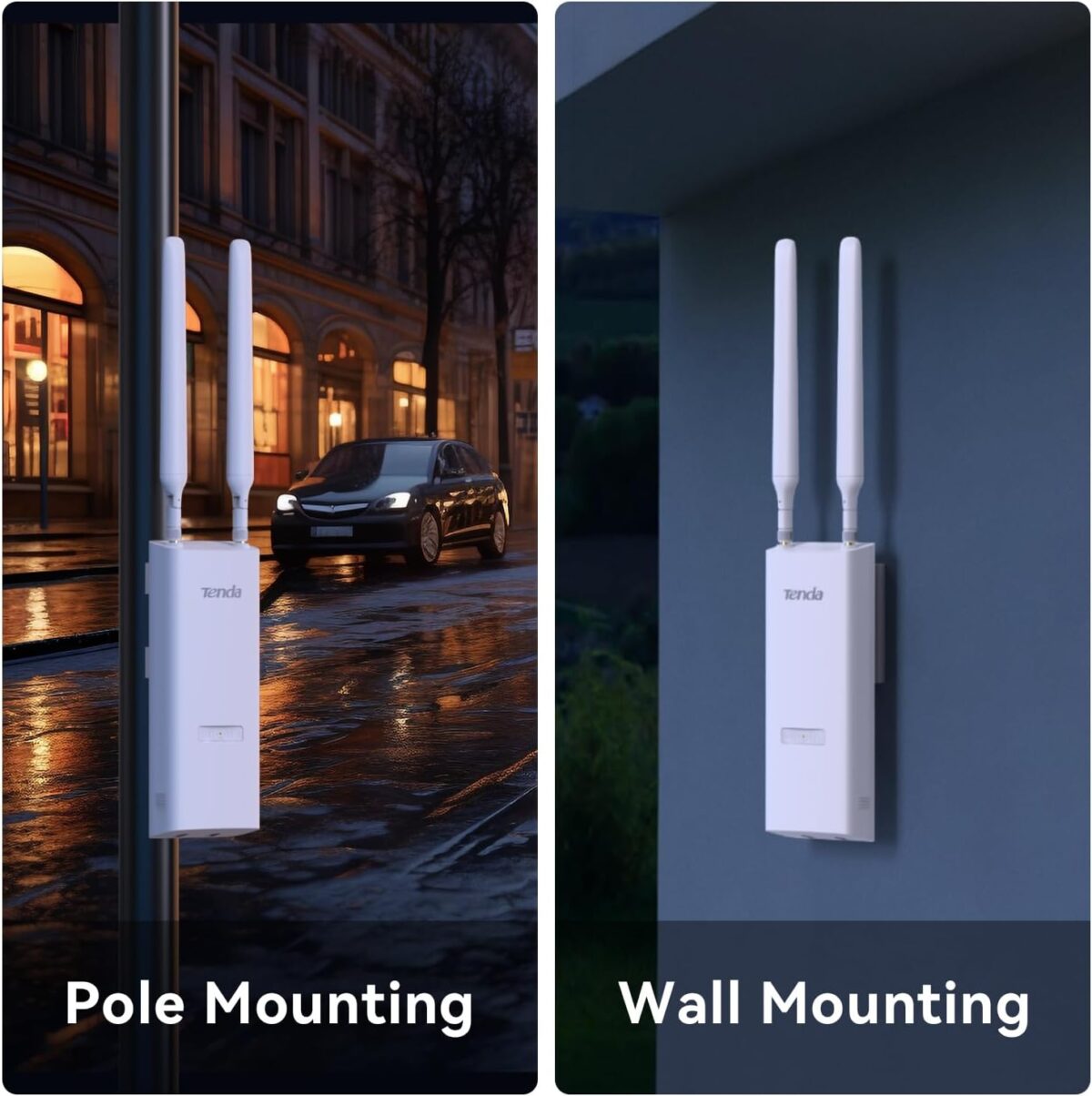 Tenda AC1200 Outdoor Gigabit Wi-Fi Access Point (OAP1200) - PoE Powered, Router/AP/Modes, Ideal for Backyard and Garage - Image 5