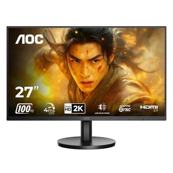AOC Q27B3M2 Gaming Monitor 27 inch 2560 x 1440 QHD VA, 100Hz Refresh Rate