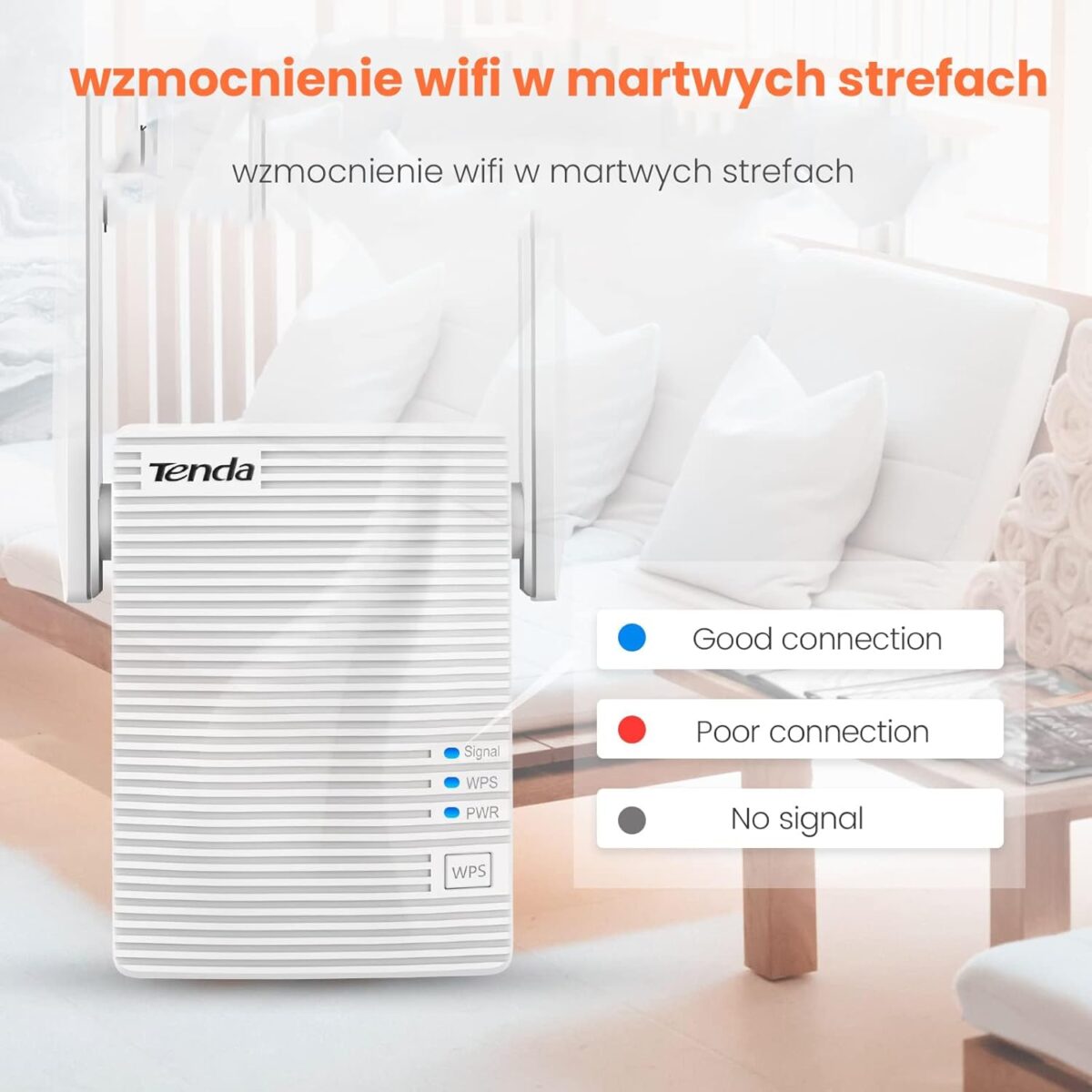 Tenda A18 AC1200 Gigabit WiFi Range Extender/Repeater/Booster/Hotspot with 100 Mbps LAN Port, Dual Band 2.4GHz 300Mbps+5GHz 867Mbps - Image 6