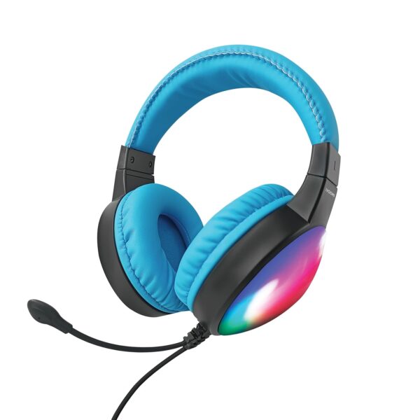 iVOOMi Storm Premium Wired Gaming On Ear Headphone with Soft Leatherette Ear Cups and Adjustable Headband, 50mm Drivers, 180 cm Cable, with Mic, Dual Connector 3.5 mm Plug and USB