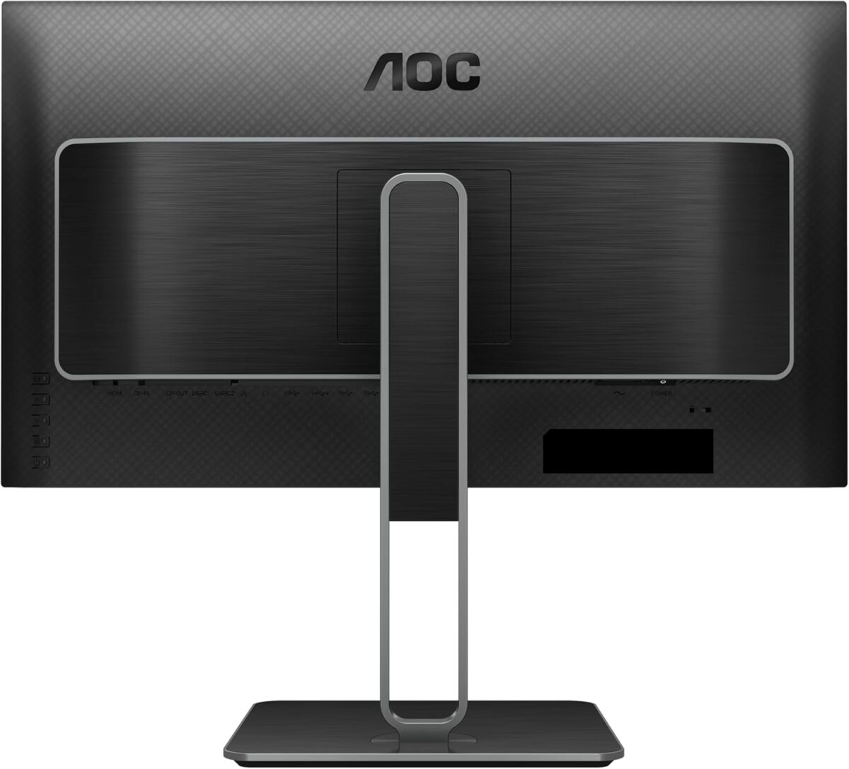 AOC U27U2DP 27" 4K Frameless Monitor, UHD 3840 x 2160, KVM, RJ45, USB-C Docking, Height Adjustable Stand - Image 7