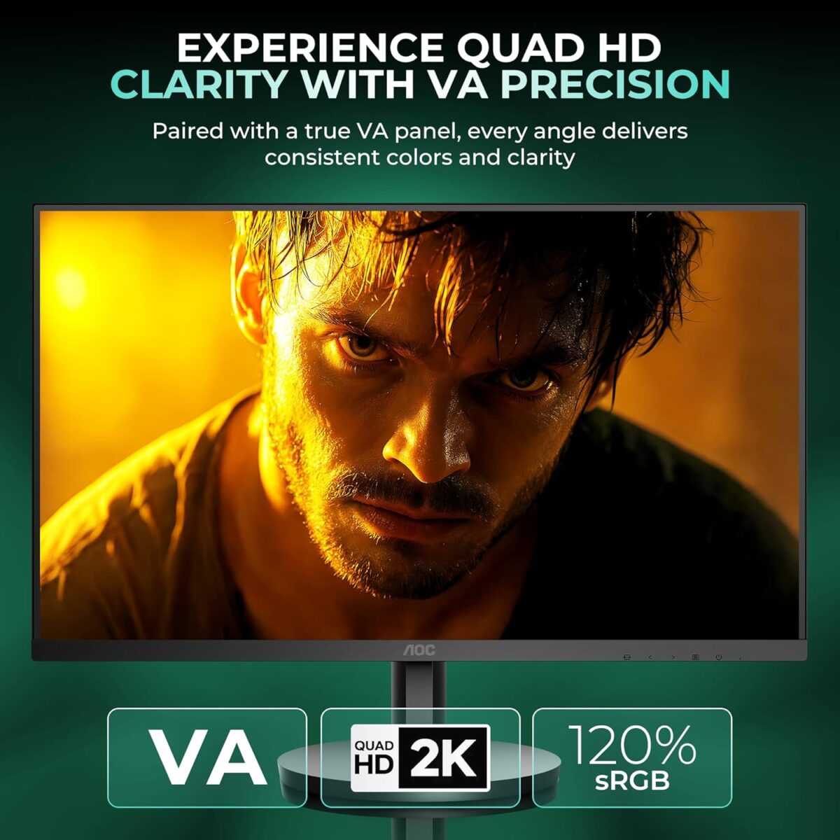 AOC Q27B3S2 Gaming Monitor 27 inch 2560 x 1440 Quad HD IPS Panel - Image 2