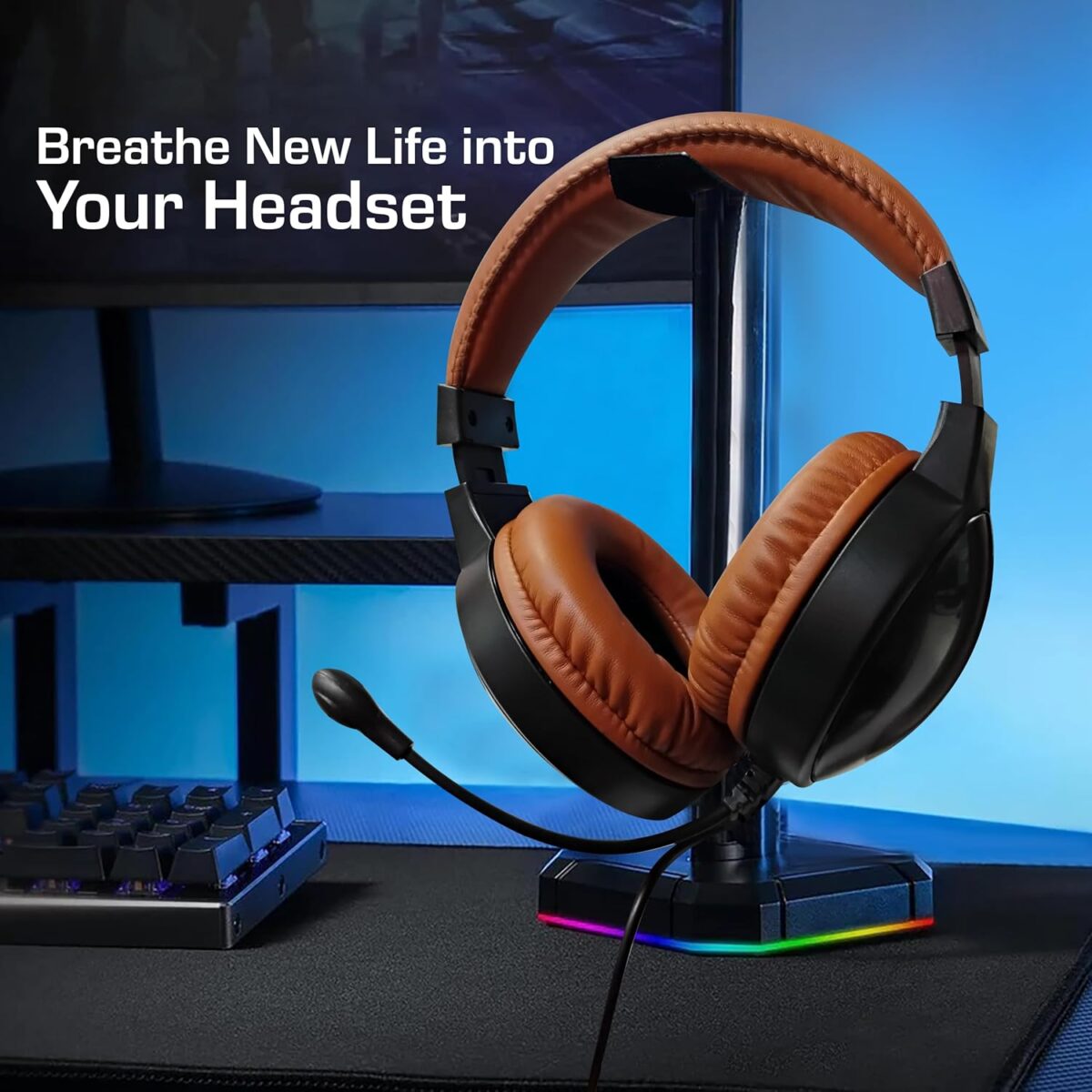 iVOOMi Prado Premium Wired Gaming On Ear Headphone with Soft Leatherette Ear Cups and Adjustable Headband, 50mm Drivers, 180 cm Cable, with Mic, 3.5 mm Plug - Image 6