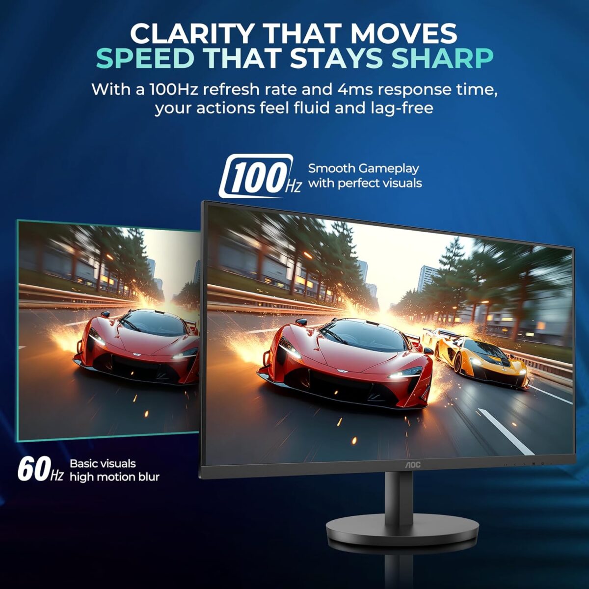 AOC Q27B3S2 Gaming Monitor 27 inch 2560 x 1440 Quad HD IPS Panel - Image 3