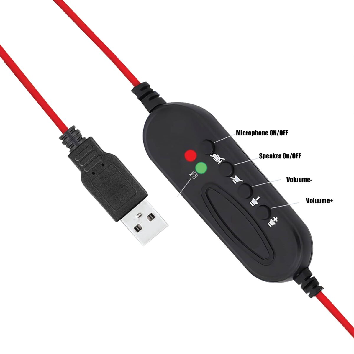 iVOOMi Wired Headphone with Mic | Pure Sound | Long Wire | 40MM Driver | 180cm long cable | Microphone | Volume Control | Extra 2*3.5mm Jack| 1 Warranty - Image 2