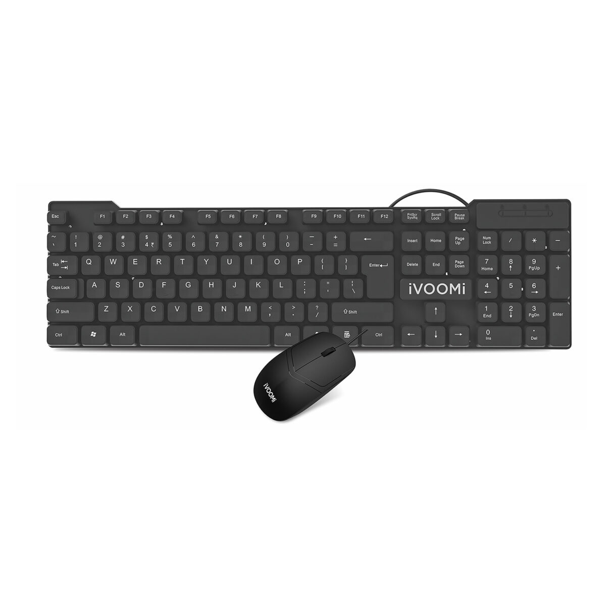 IVooMI Wired Keyboard: BIS approved, UV printed Ultra keys, Compatible with Win/Mac/Linux, Compact & Lightweight for Easy Travel, LED indicators, 1 year warranty - Image 1