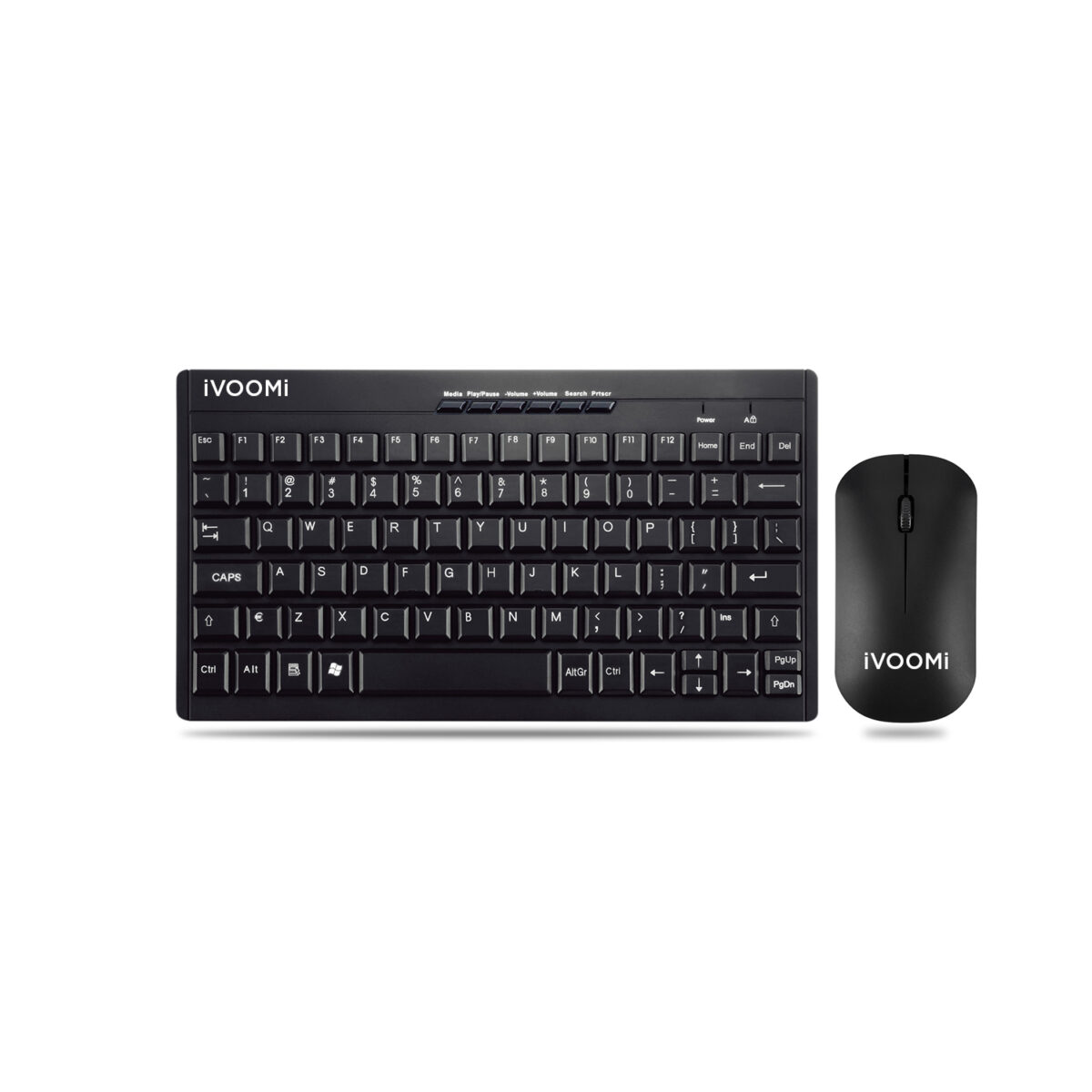IVooMI Cosmo 2.4 GHz Wireless Keyboard & Mouse Combo, BIS Approved, Plug & Play, Soft keys, On/Off Switch, Rupee Key, Compact Size, For Win/Mac/Linux, 1 year warranty - Image 1