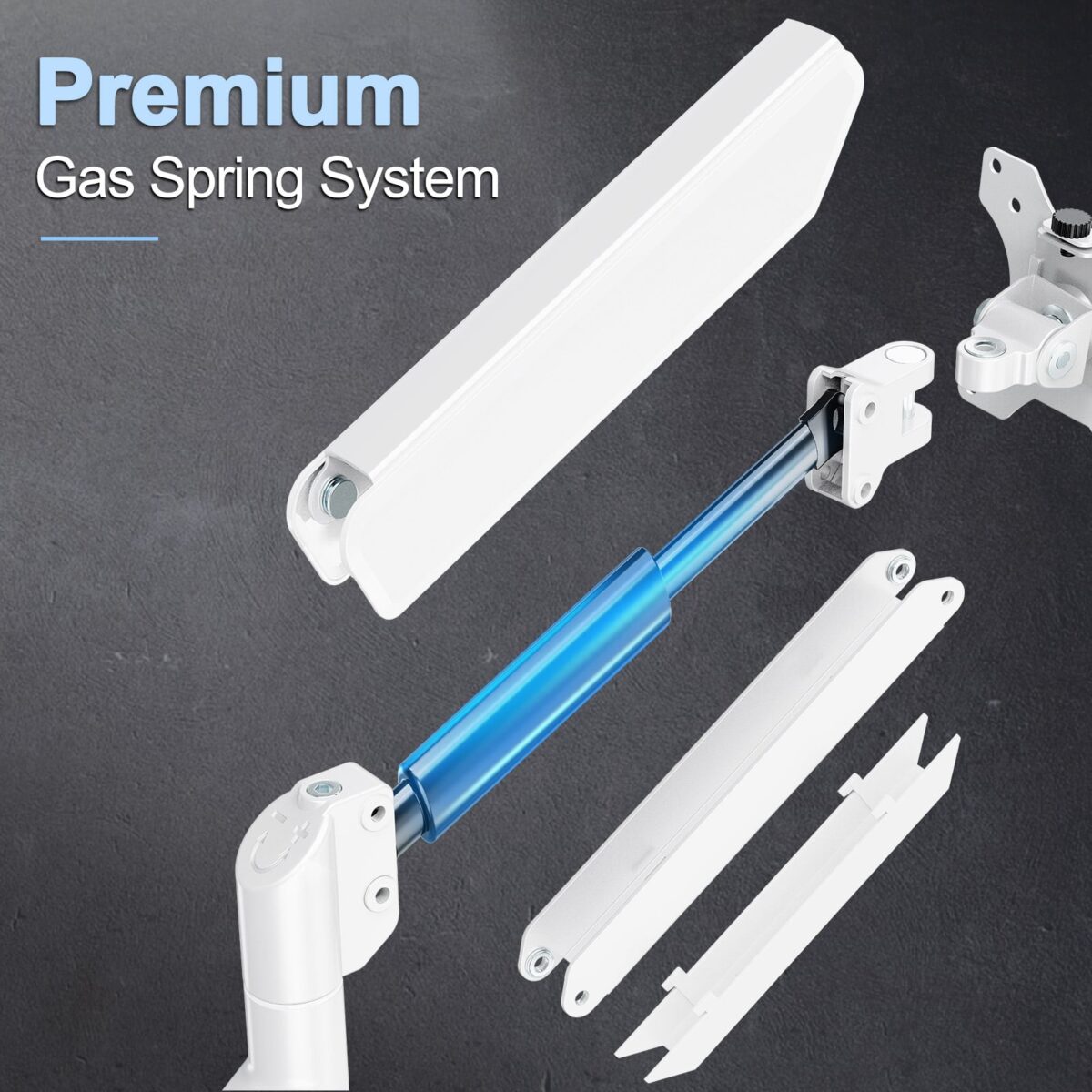 Single Destop Power Arm White IV-ST01W - Image 2