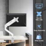 Single Destop Power Arm White IV-ST01W - Image 3