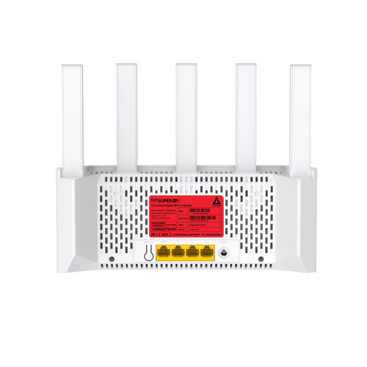 SPEED600 SUPERWIFI 5 Antenna WiFi Router - Image 2