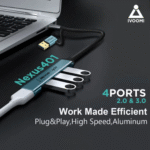 iVoomi Nexus 401 4 Port With Type C+USB Dual Plugs USB Hub - Image 3