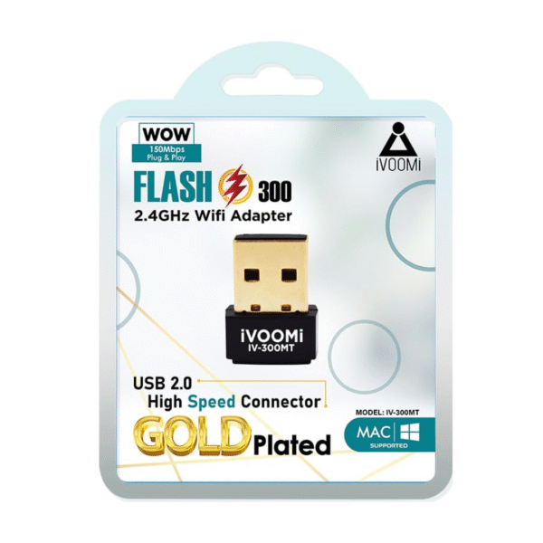 USB WiFi Adapter for PC(IV-300MT), N150 Wireless Network Adapter for Desktop -WiFi Dongle Compatible with Windows 11/10/7/8 Mac OS Linux