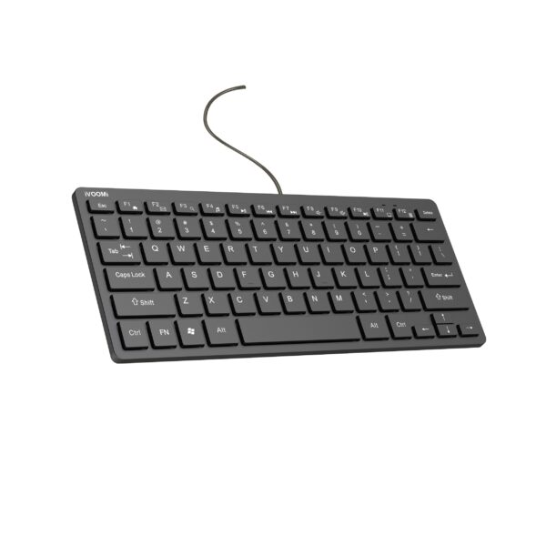 iVoomi Mini Keyboad(VENTOM IV-WU201) Wired USB Laptop-size Multi-device Keyboard Compatible with Desktop, Laptop, Mac Easy to Use,Plug and Play,Quick, Comfy Durable body