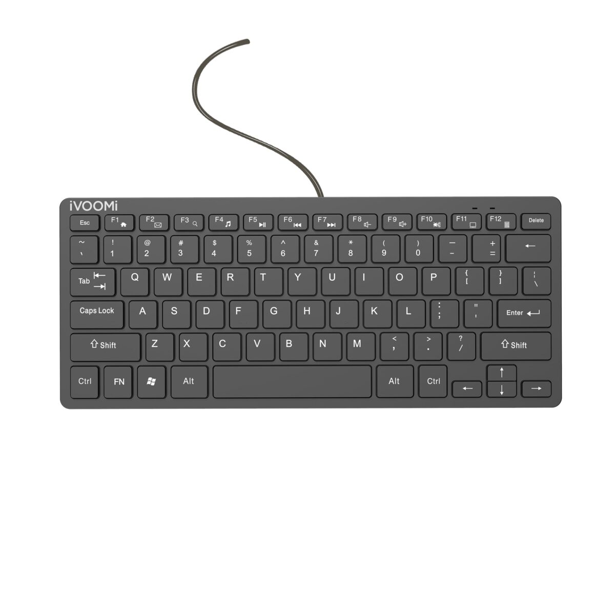 iVoomi Mini Keyboad(VENTOM IV-WU201) Wired USB Laptop-size Multi-device Keyboard Compatible with Desktop, Laptop, Mac Easy to Use,Plug and Play,Quick, Comfy Durable body - Image 3