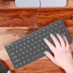 iVoomi Mini Keyboad(VENTOM IV-WU201) Wired USB Laptop-size Multi-device Keyboard Compatible with Desktop, Laptop, Mac Easy to Use,Plug and Play,Quick, Comfy Durable body - Image 5