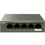 Tenda TEG1105P, 5 Port Gigabit PoE Switch Compatible with IEEE 802.3af/at Devices, Unmanaged PoE Switch with 4 Port PoE+@63W, Plug & Play