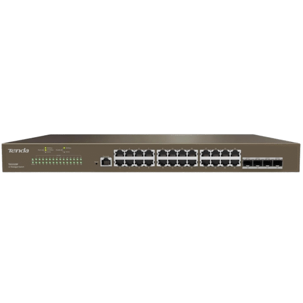 Tenda TEG3328F 28-Port L2+ Gigabit Smart Managed Switch | 24 Port GE, 4 x 1G SFP with 1 x Console Port