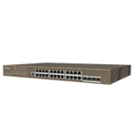 TENDA TEG5328P-24-410W 28-Port 10/100/1000Mbps L3 Managed PoE 24 Ports 1000 Mbps Fully Managed Network Switch  (Grey)