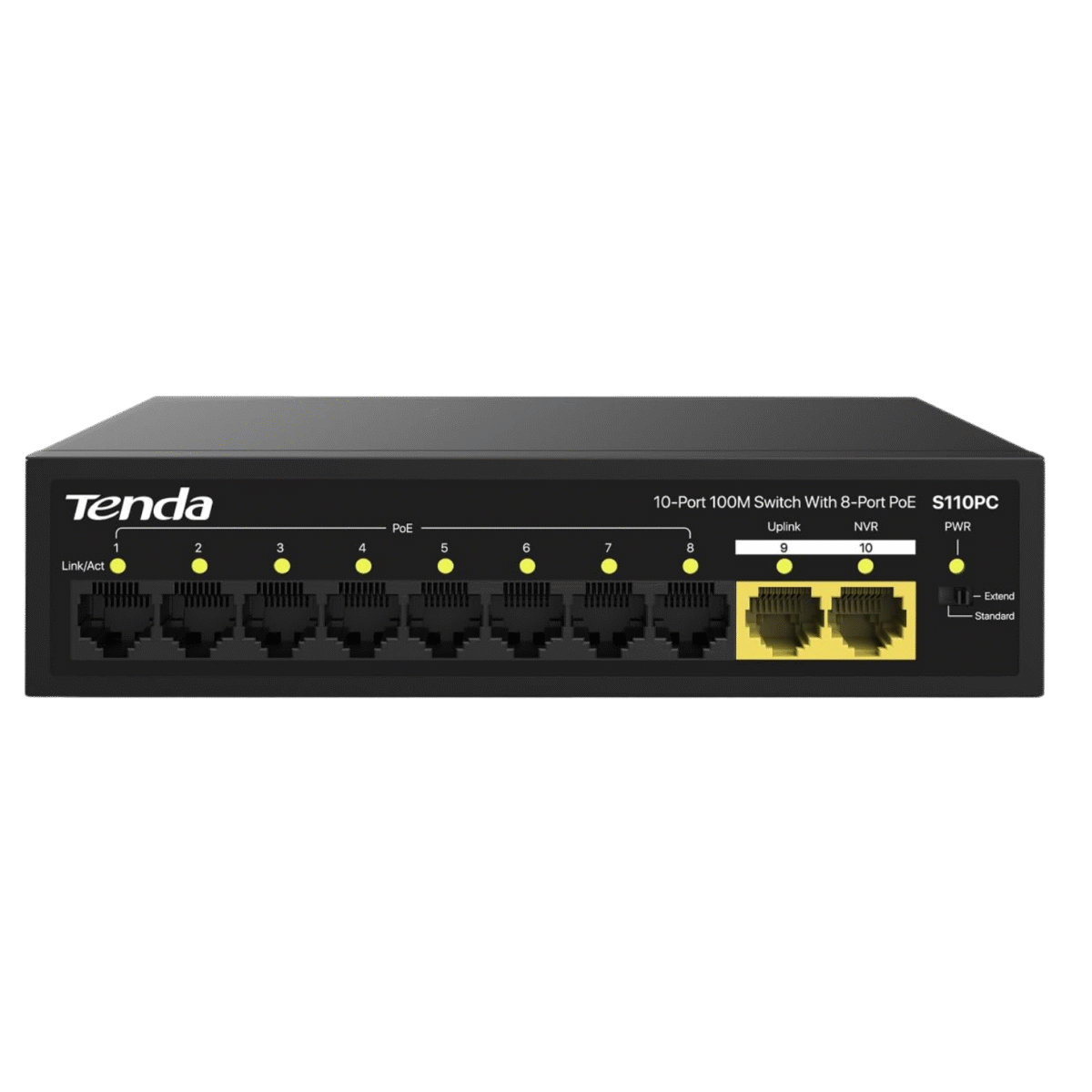 Tenda S110PC 10-Port 100M Lite PoE Switch with 8-Port PoE - Image 1